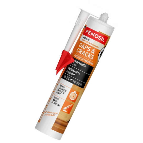 Etanșant Acrilic Penosil Gaps & Cracks 280ml — Soluția Profesională pentru Rosturi și Crăpături, la Îndemâna Oricui
