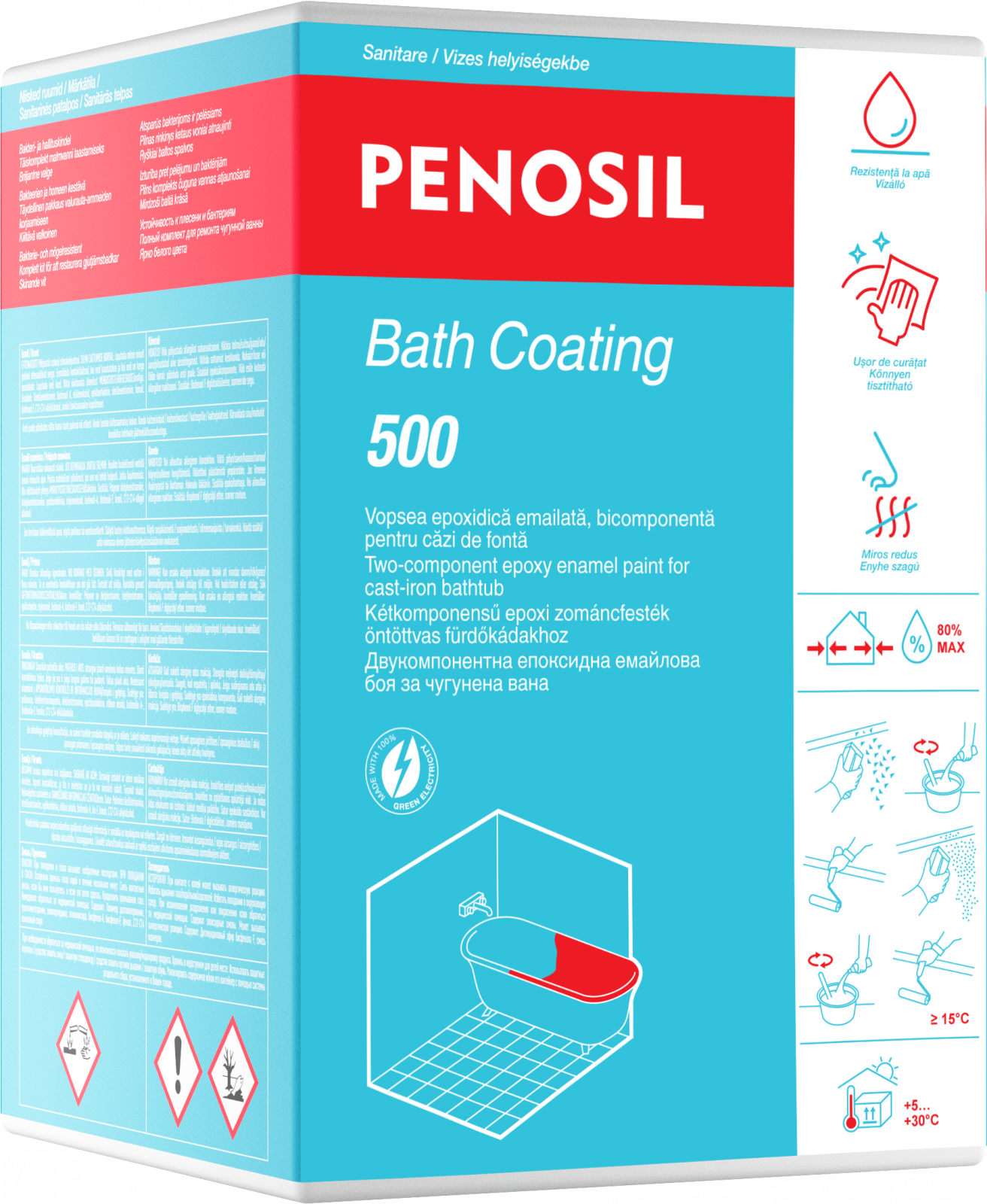 Kit Vopsea pentru Renovare Căzi de Fontă - PENOSIL Premium BathCoating