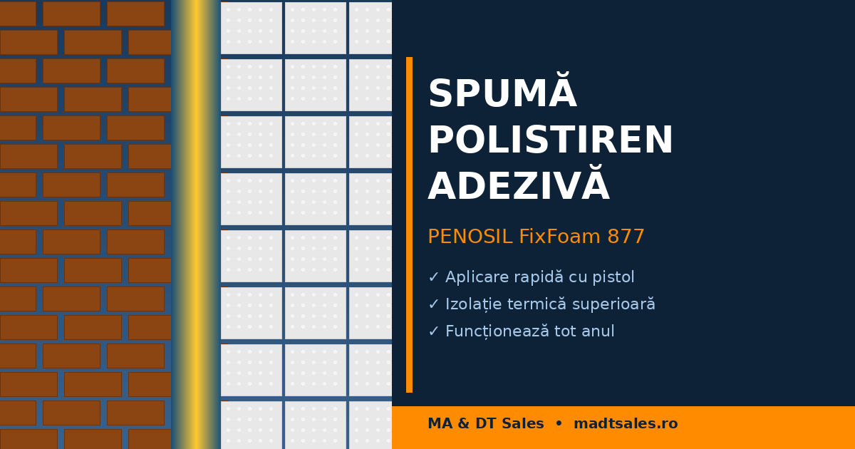 Spumă Polistiren Adezivă PENOSIL FixFoam 877 – Ghid Complet de Utilizare și Beneficii