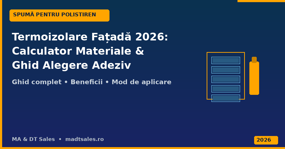 Termoizolare Fațadă 2026: Calculator Materiale și Ghid de Alegere a Adezivului pentru Polistiren